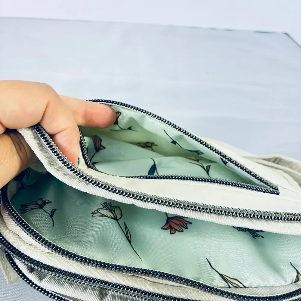 Lug Belt Waist Sling Bag Off White Super Coupe RFID Women Floral Multicolor